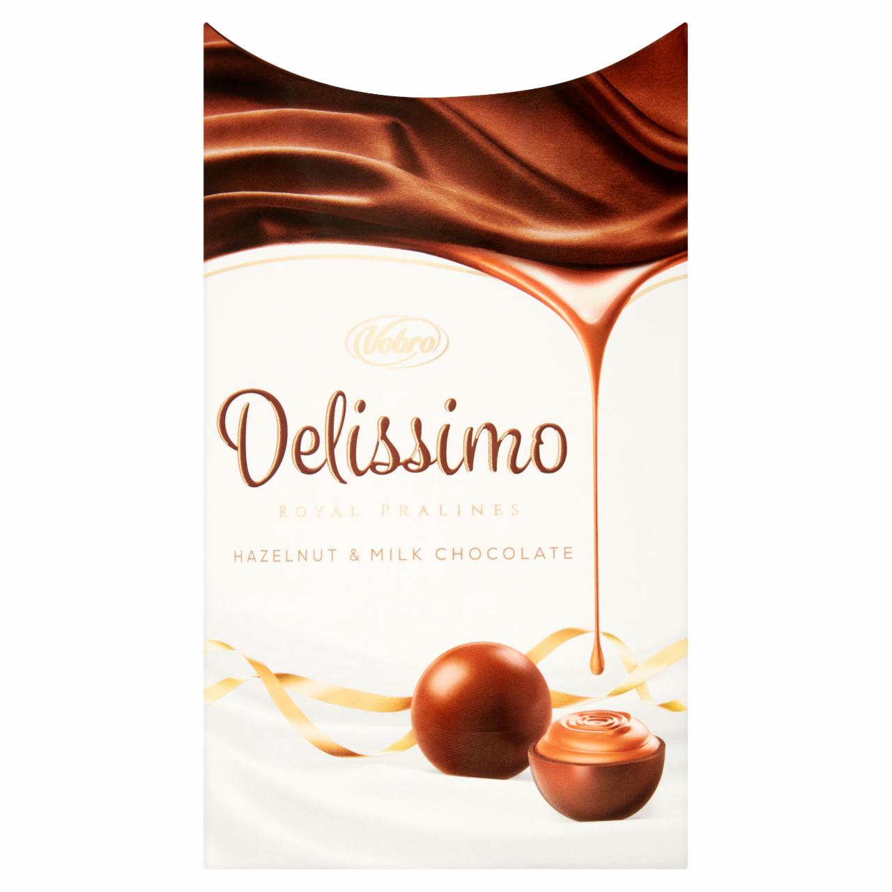 Zdjęcia - Vobro Delissimo Praliny z mlecznej czekolady nadziewane kremem orzechowym 105 g