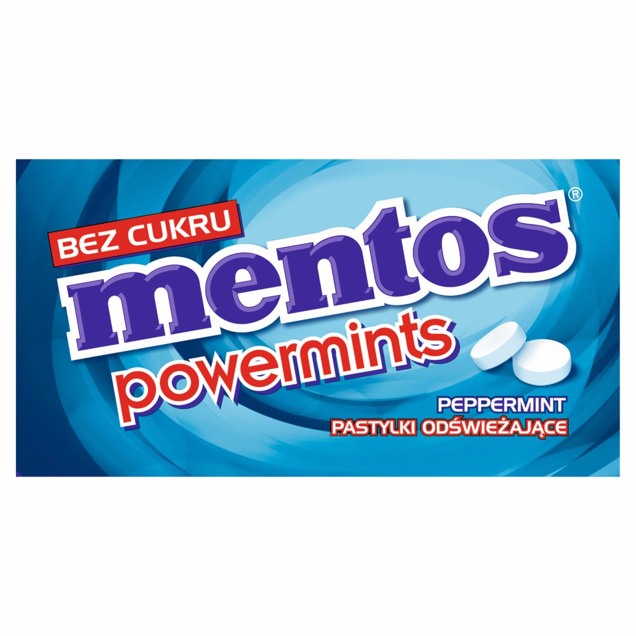 Zdjęcia - Mentos Powermints Odświeżające pastylki bez cukru o smaku miętowym 24 x 5,7 g