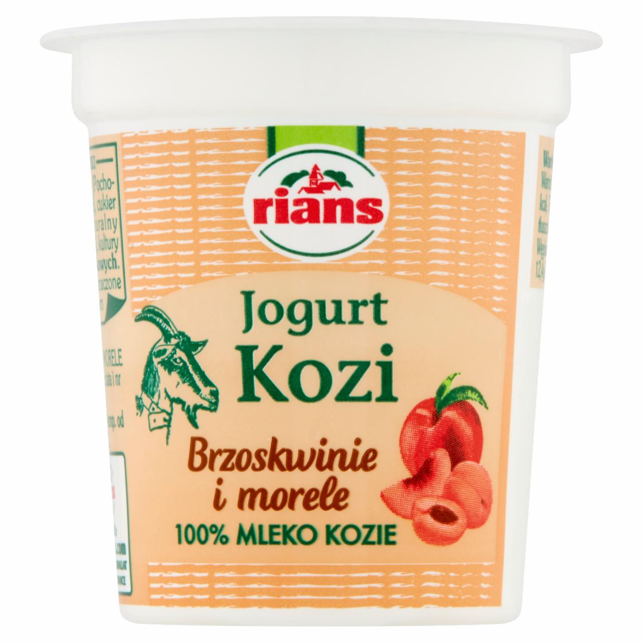 Zdjęcia - Rians Jogurt kozi brzoskwinie i morele 120 g