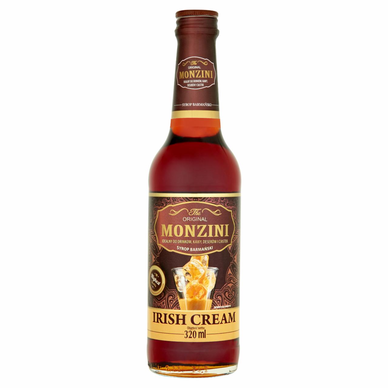 Zdjęcia - Monzini Irish Cream Syrop barmański 320 ml