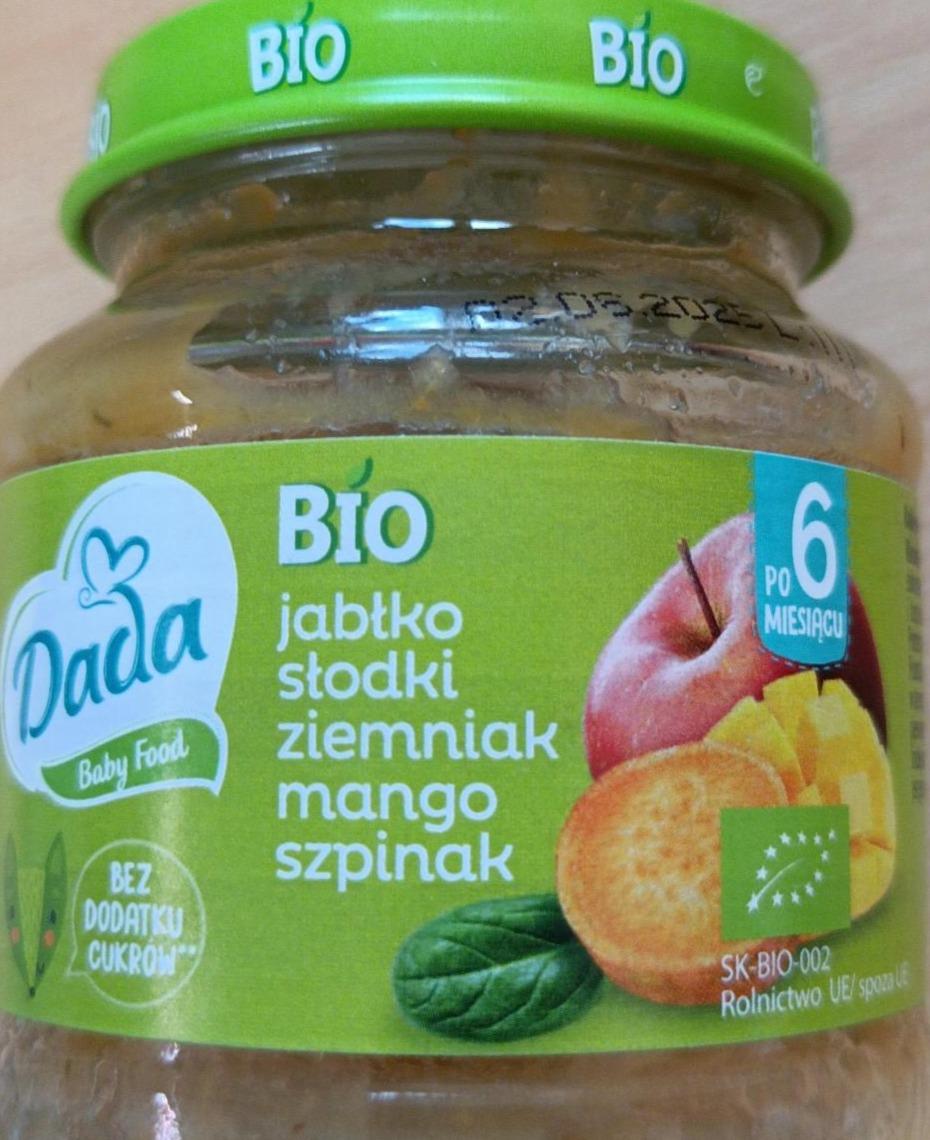 Zdjęcia - Przecier owocowo-warzywny jabłko słodki ziemniak mango szpinak Dada