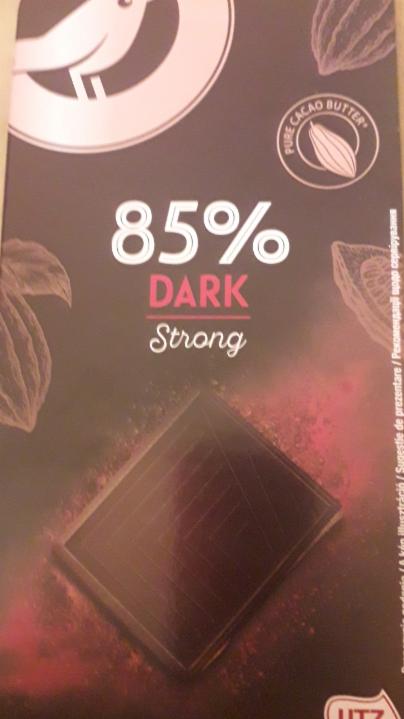 Zdjęcia - Czekolada gorzka dark strong 85% Auchan
