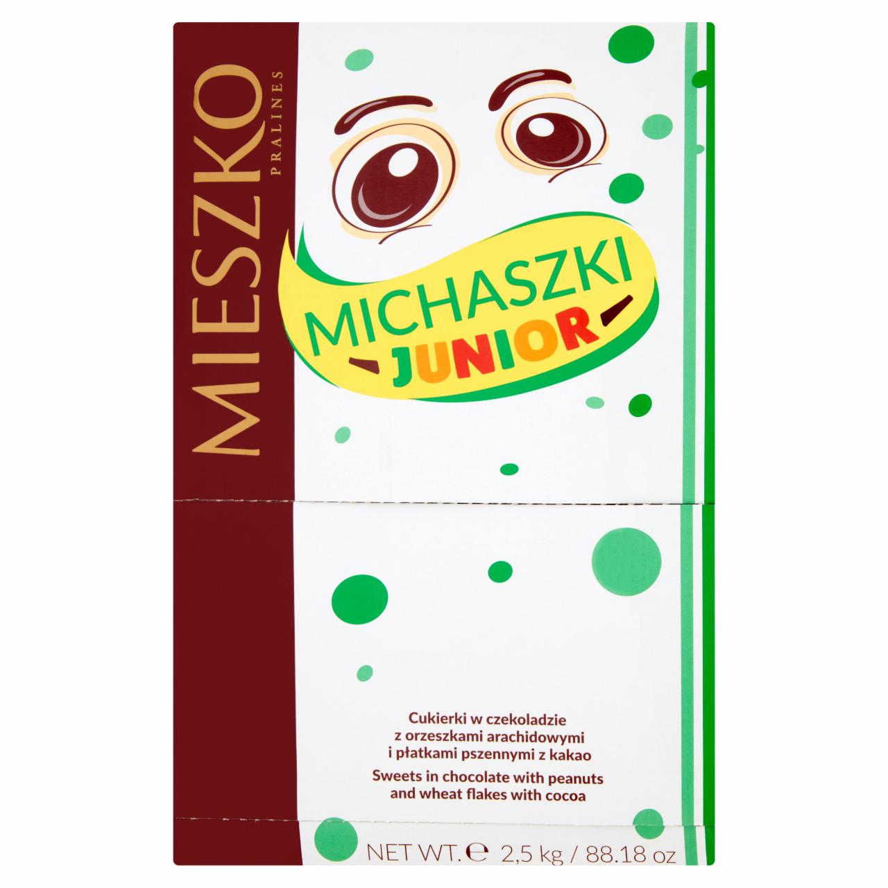 Zdjęcia - Mieszko Michaszki Junior Cukierki w czekoladzie z orzeszkami arachidowymi 2,5 kg