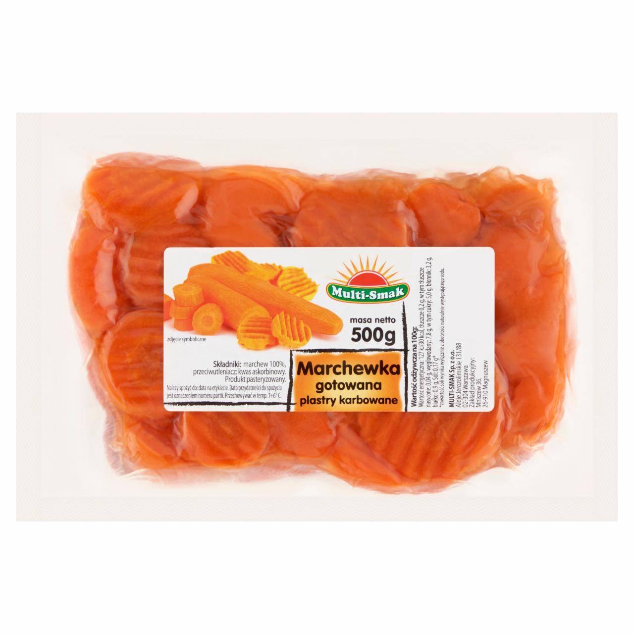 Zdjęcia - Marchewka gotowana plastry karbowane 500 g