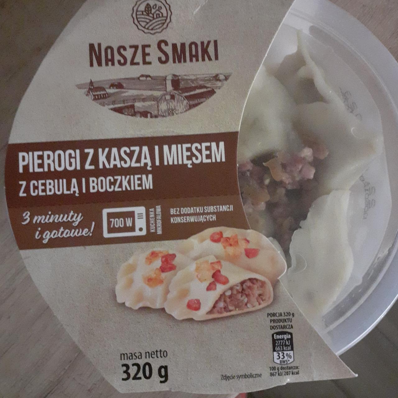 Zdjęcia - Pierogi z kaszą i mięsem z cebulą i boczkiem Nasze Smaki