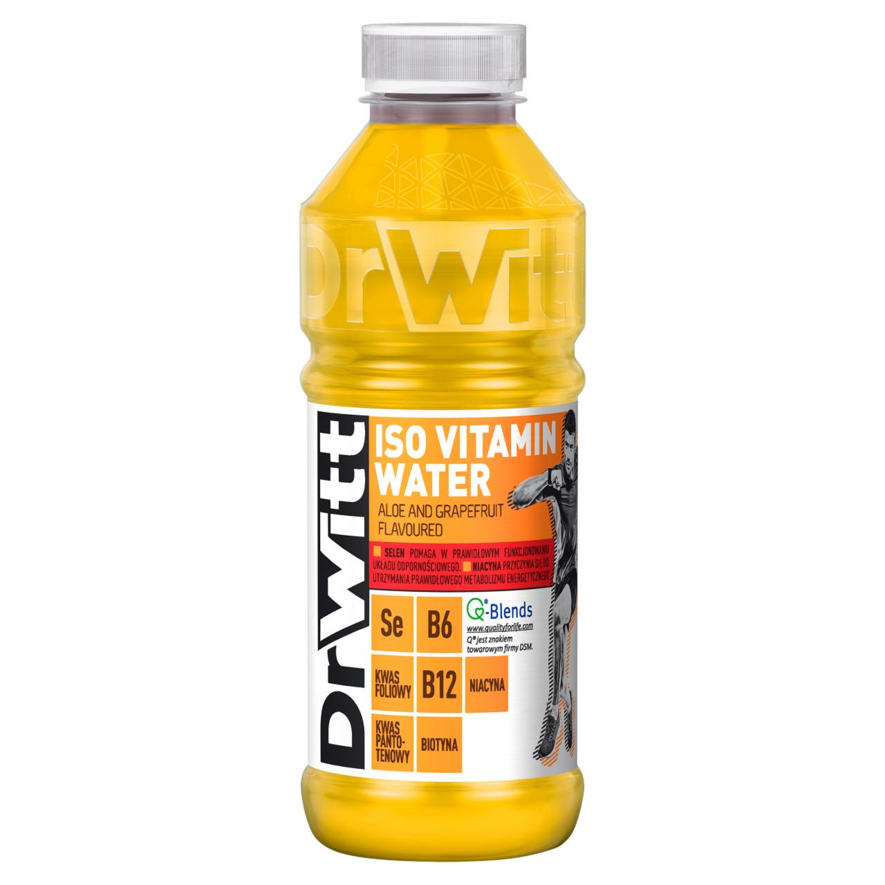 Zdjęcia - DrWitt Iso Vitamin Water Izotoniczny napój o smaku grejpfruta i aloesu 550 ml