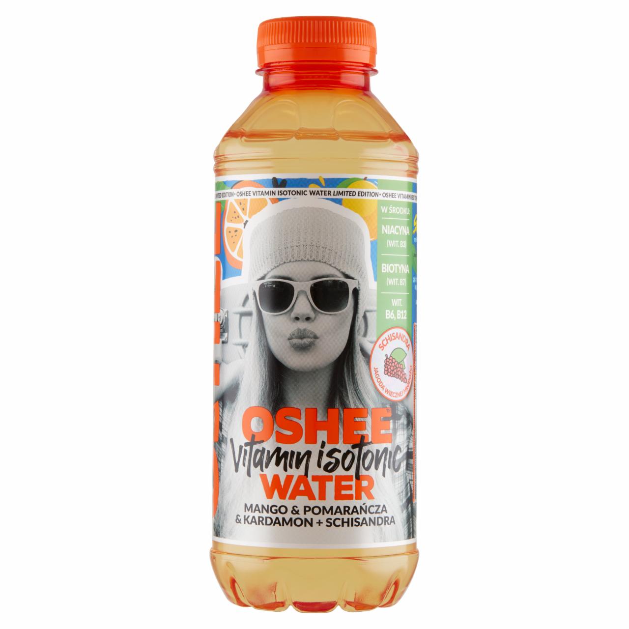 Zdjęcia - Oshee Vitamin Isotonic Water Napój niegazowany mango & pomarańcza & kardamon + schisandra 555 ml