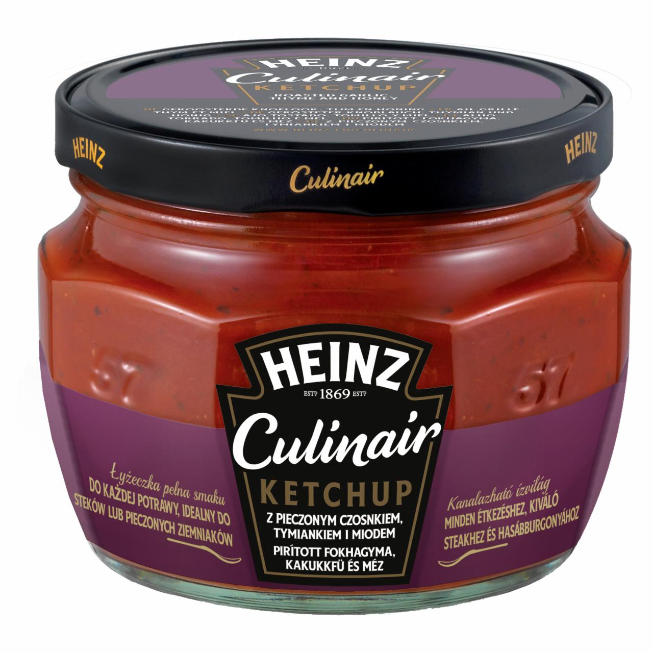 Zdjęcia - Heinz Culinair Ketchup z pieczonym czosnkiem tymiankiem i miodem 300 g