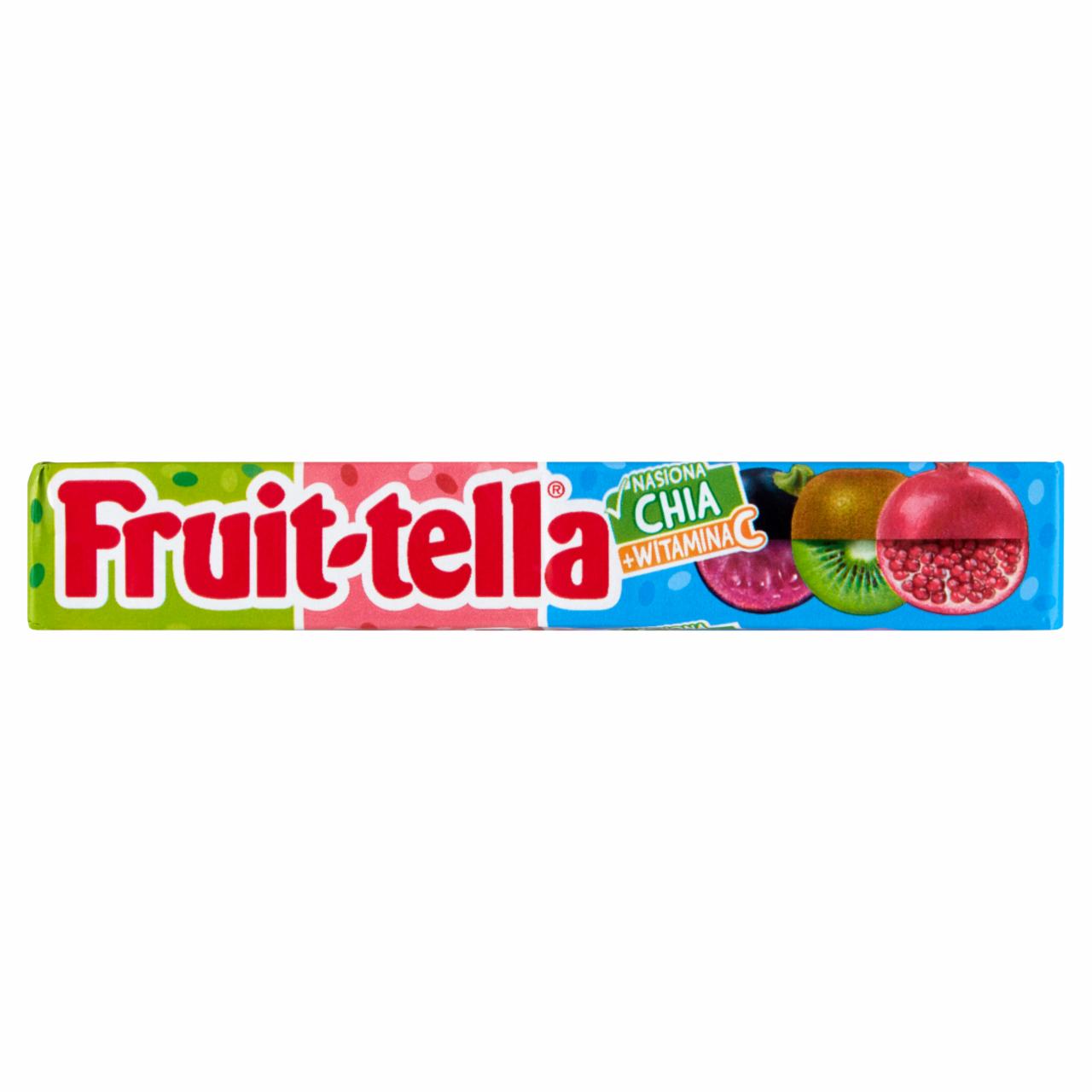 Zdjęcia - Fruittella Cukierki do żucia o smaku czarnej porzeczki kiwi i granatu 41 g