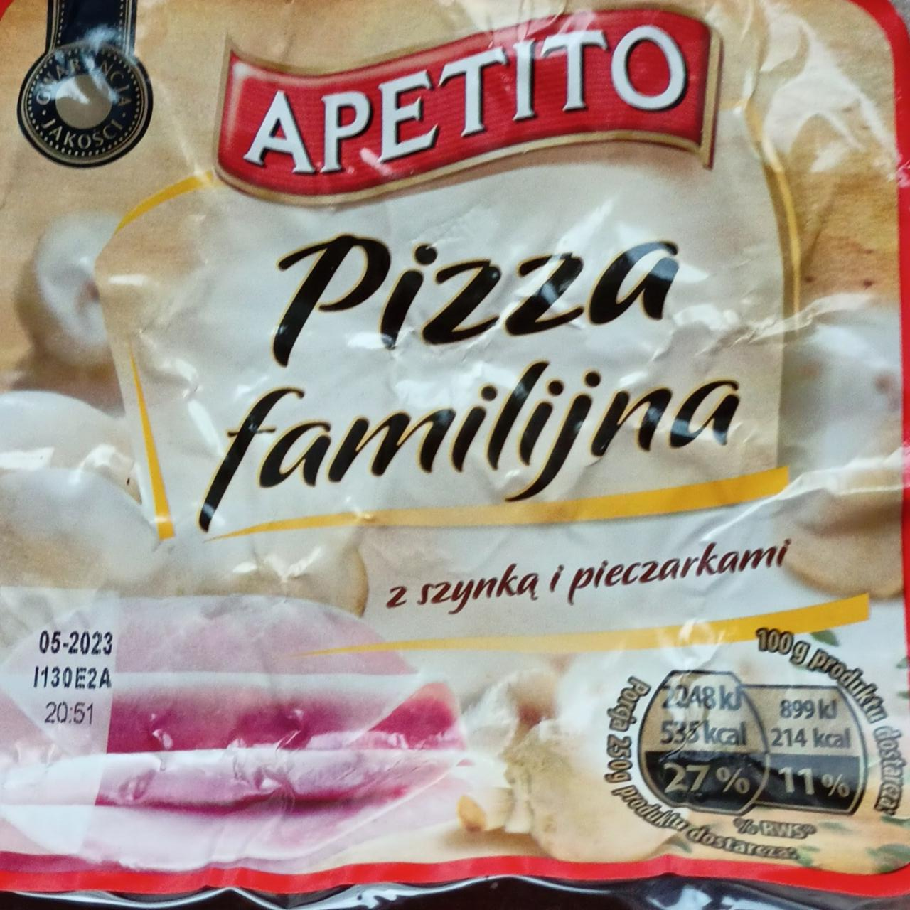 Zdjęcia - Pizza familijna z szynką i pieczarkami Apetito