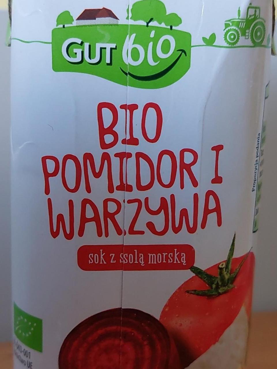 Zdjęcia - Sok bio pomidor i warzywa z solą morską GutBio