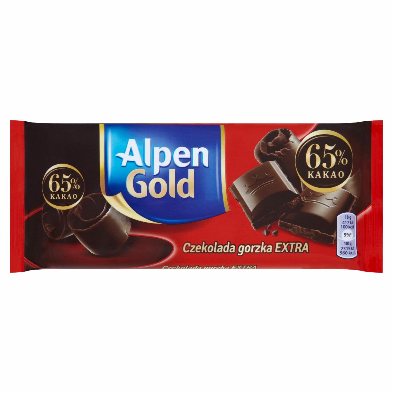 Zdjęcia - Alpen Gold Czekolada gorzka extra 90 g