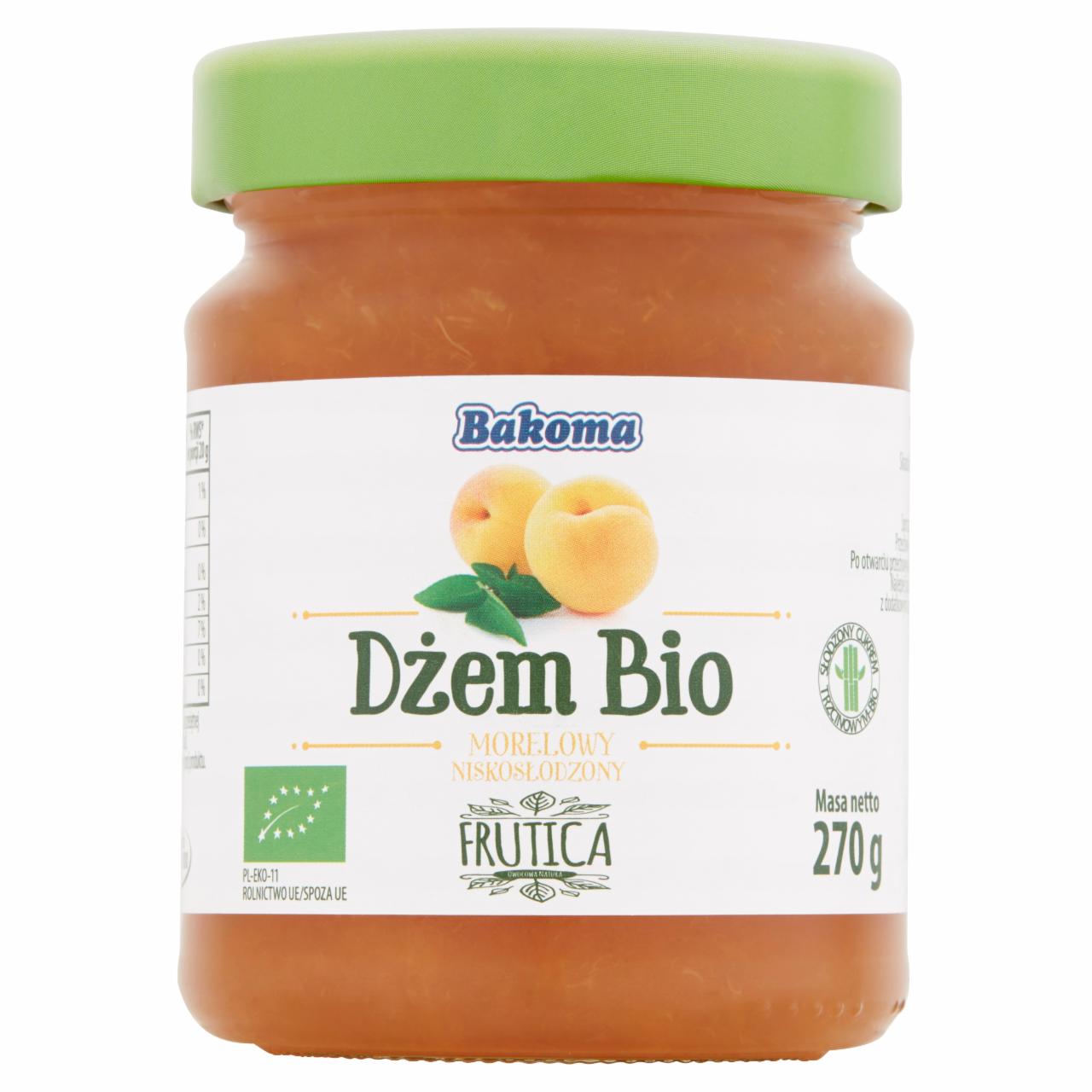 Zdjęcia - Bakoma Frutica Dżem Bio morelowy niskosłodzony 270 g