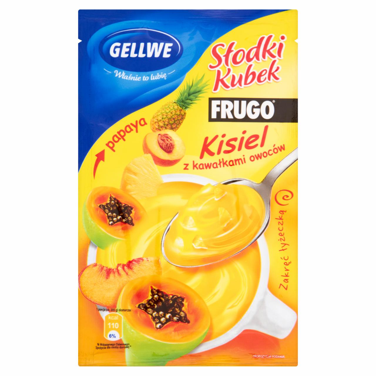 Zdjęcia - Gellwe Słodki Kubek Frugo Kisiel z kawałkami owoców papaya 30 g