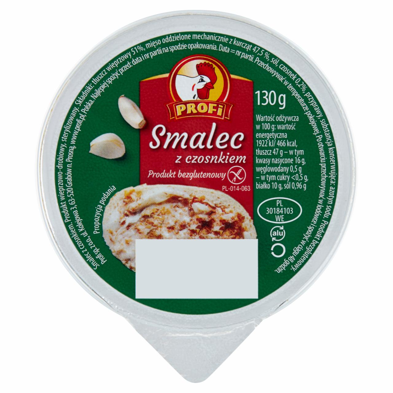 Zdjęcia - Profi Smalec z czosnkiem 130 g