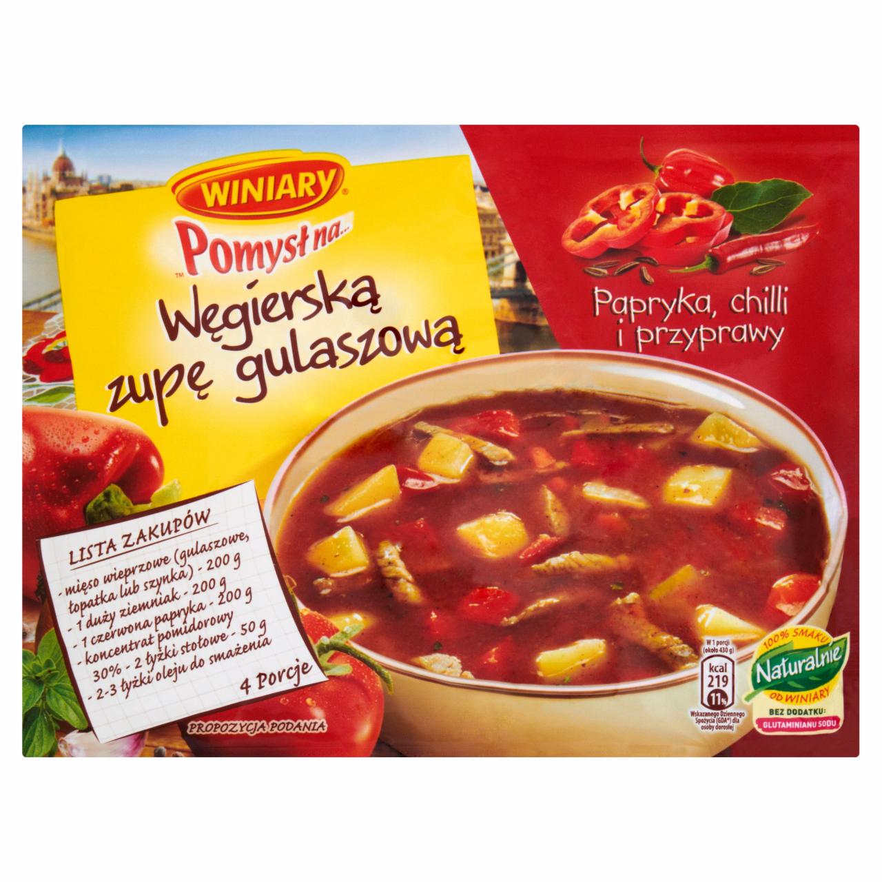 Zdjęcia - Winiary Pomysł na... Węgierską zupę gulaszową Papryka chili i przyprawy 56 g