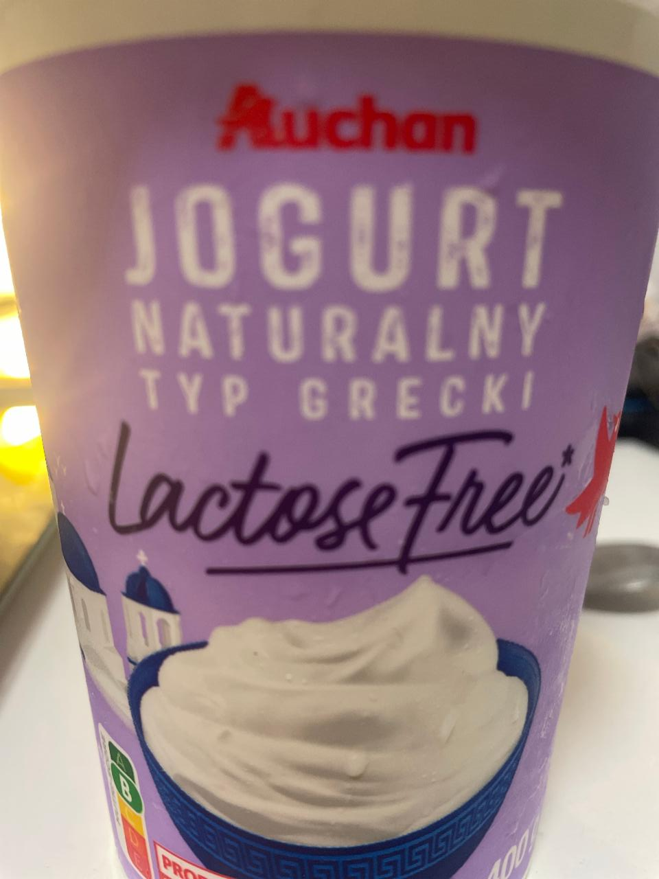 Zdjęcia - Jogurt naturalny typ grecki lactose free Auchan