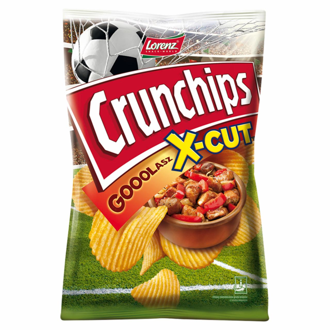Zdjęcia - Crunchips X-Cut Chipsy ziemniaczane o smaku gooolasz 140 g