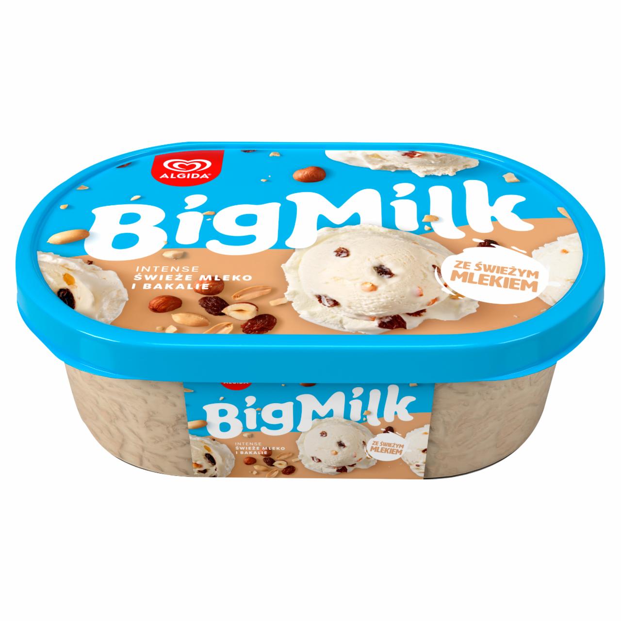 Zdjęcia - Big Milk Intense Lody świeże mleko i bakalie 1000 ml
