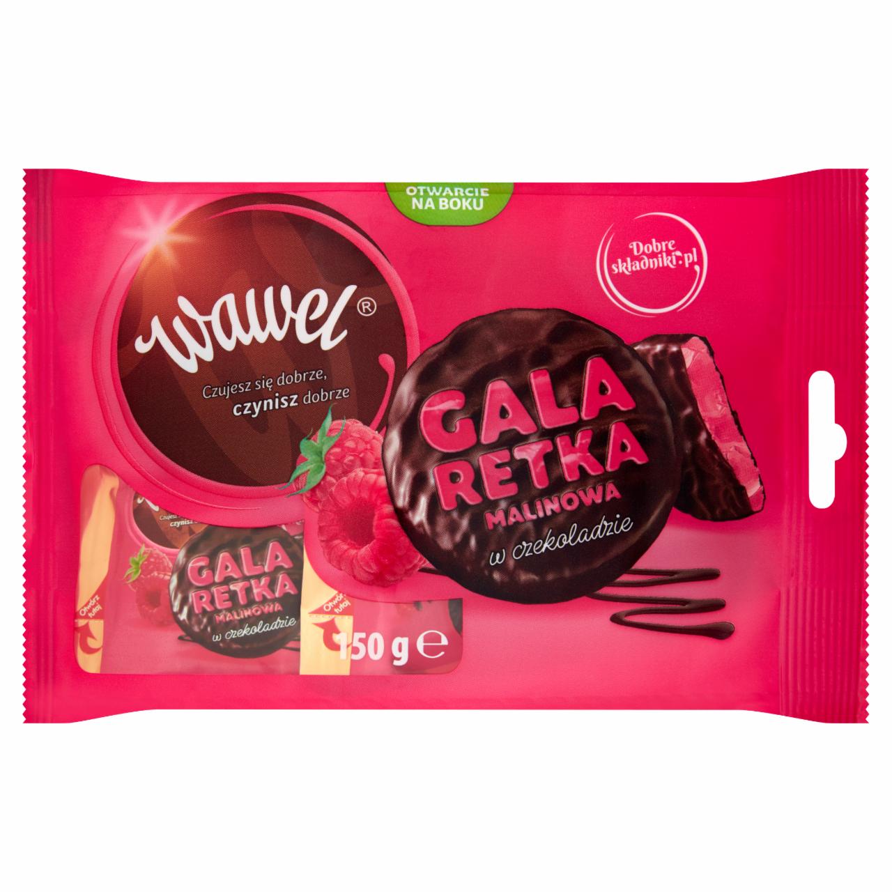 Zdjęcia - Wawel Galaretka malinowa w czekoladzie 150 g