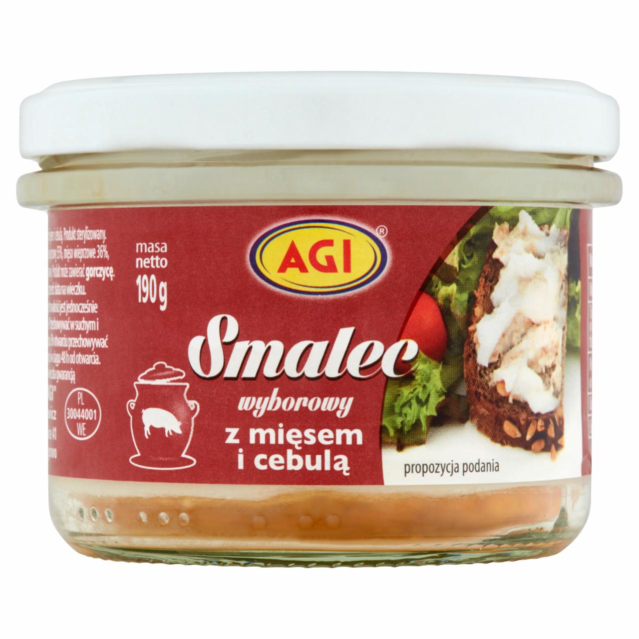 Zdjęcia - AGI Smalec wyborowy z mięsem i cebulą 190 g