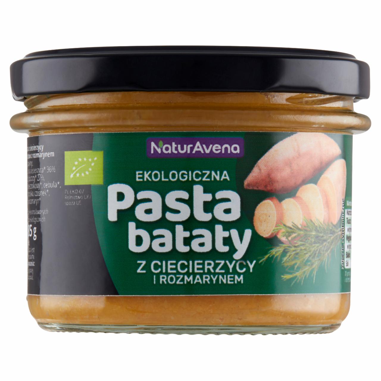 Zdjęcia - NaturAvena Ekologiczna pasta bataty z ciecierzycy i rozmarynem 185 g