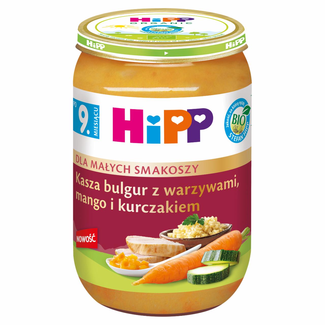 Zdjęcia - HiPP BIO Kasza bulgur z warzywami mango i kurczakiem po 9. miesiącu 220 g