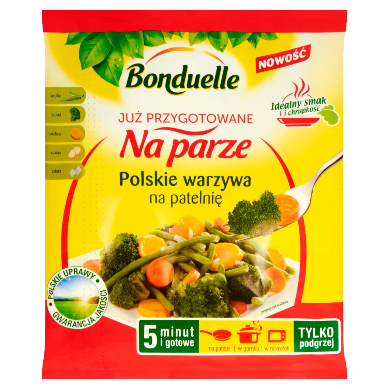 Zdjęcia - Bonduelle Już przygotowane na parze Polskie warzywa na patelnię 400 g