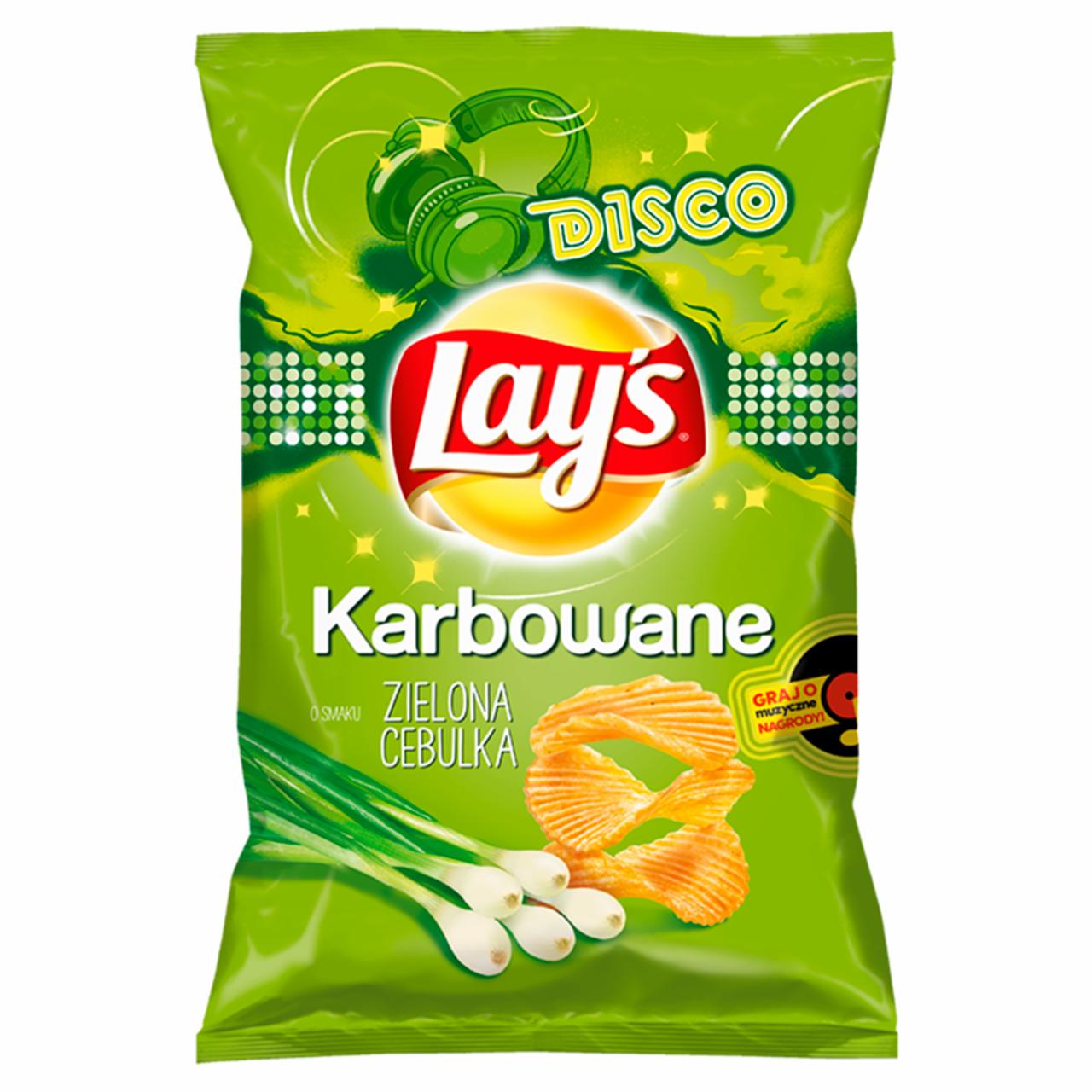 Zdjęcia - Lay's Chipsy ziemniaczane karbowane o smaku zielonej cebulki 130 g