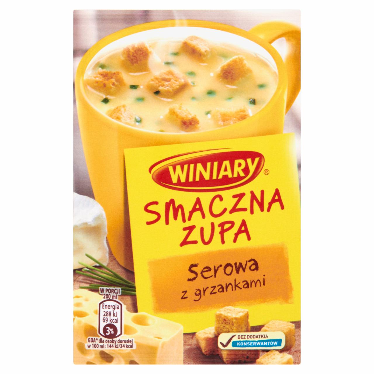Zdjęcia - Winiary Smaczna zupa Serowa z grzankami 16 g