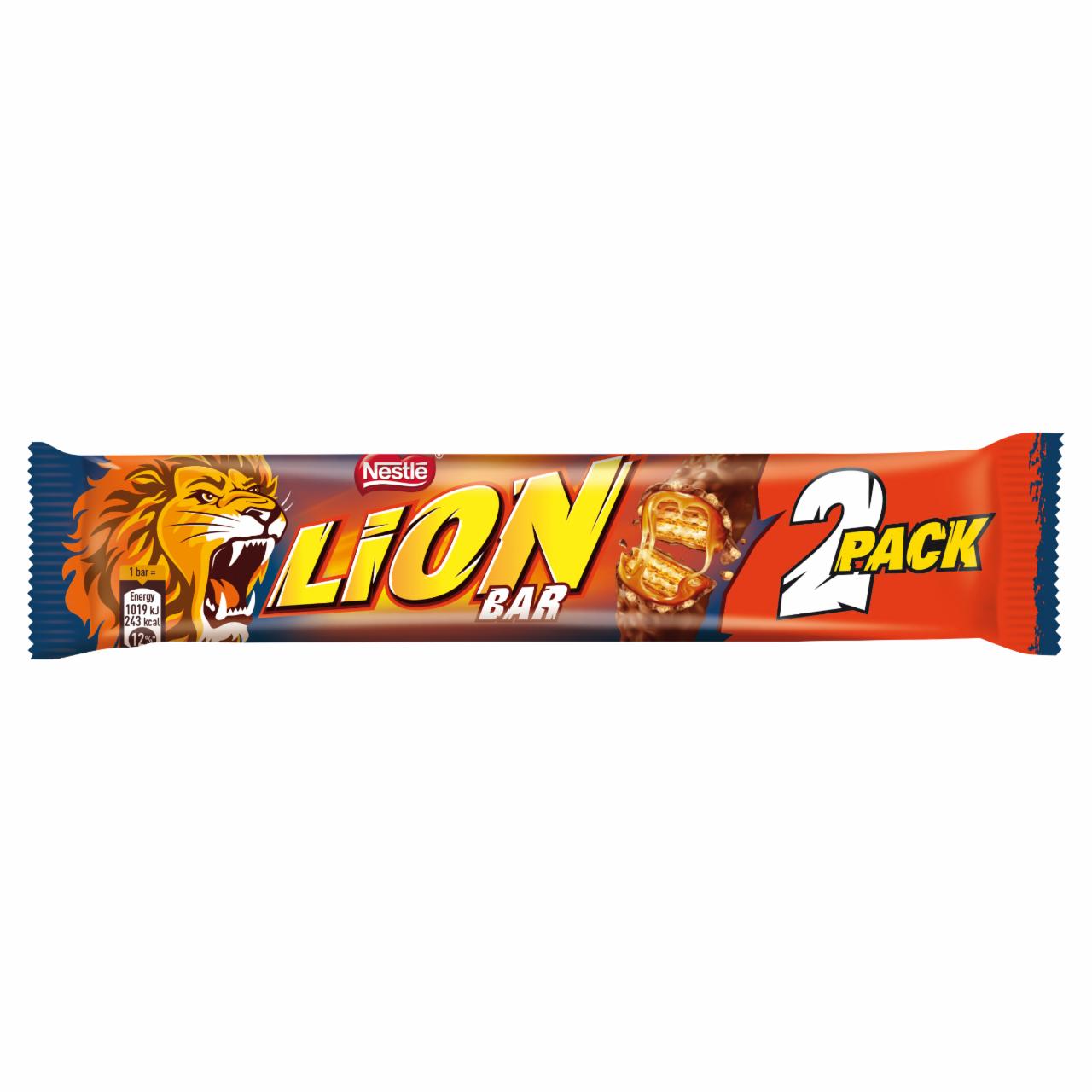 Zdjęcia - Lion Nadziewany wafel z karmelem i płatkami pszennymi w polewie kakaowej 60 g (2 x 30 g)