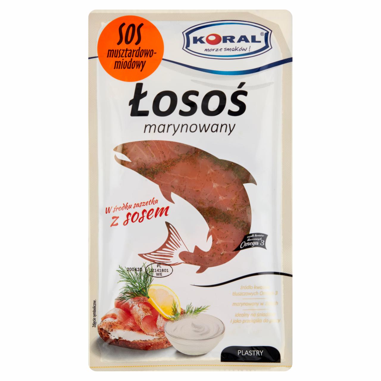 Zdjęcia - Koral Łosoś marynowany 100 g i sos musztardowo-miodowy 20 g