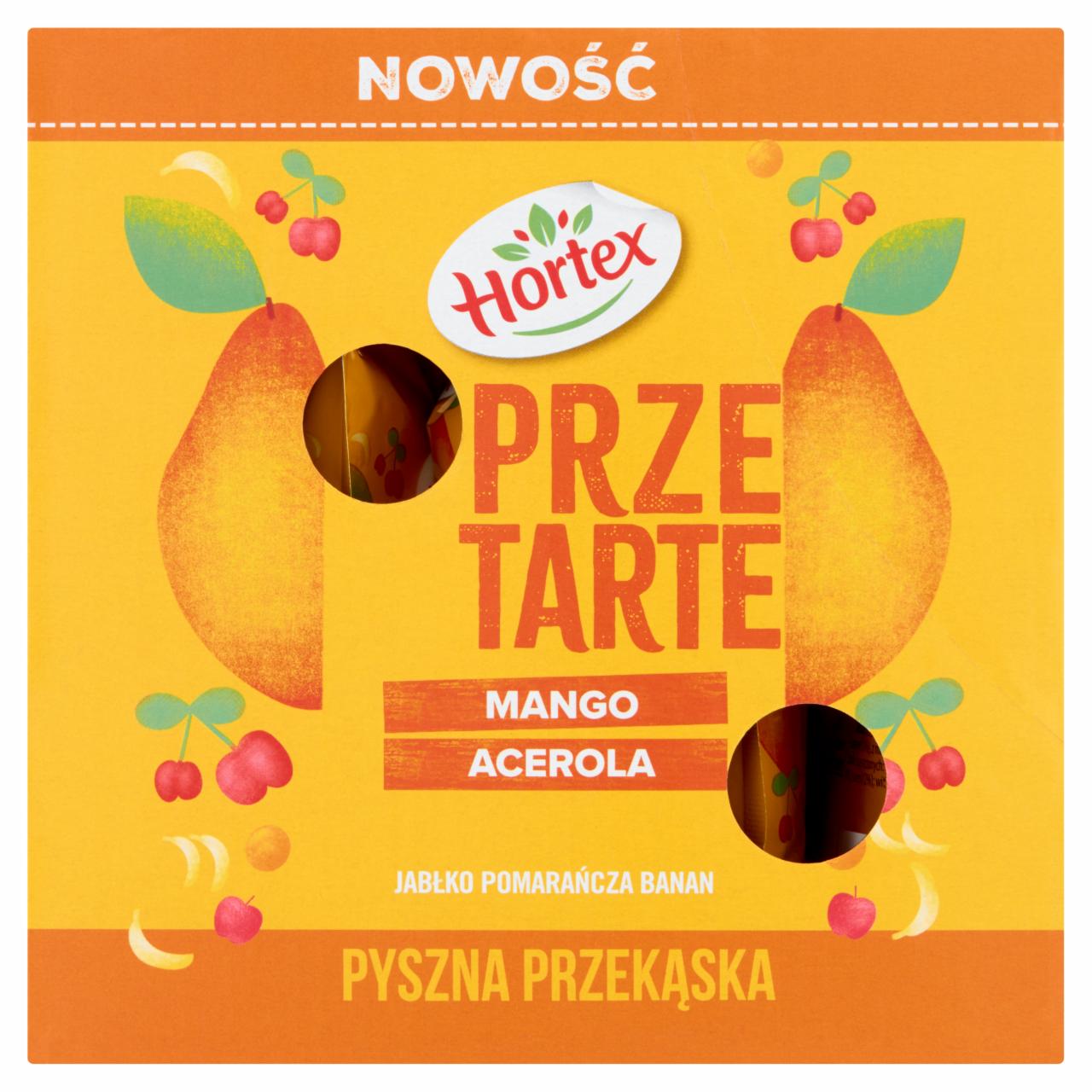 Zdjęcia - Hortex Przetarte Premium mus owocowy jabłko banan mango pomarańcza acerola 12 x 100 g