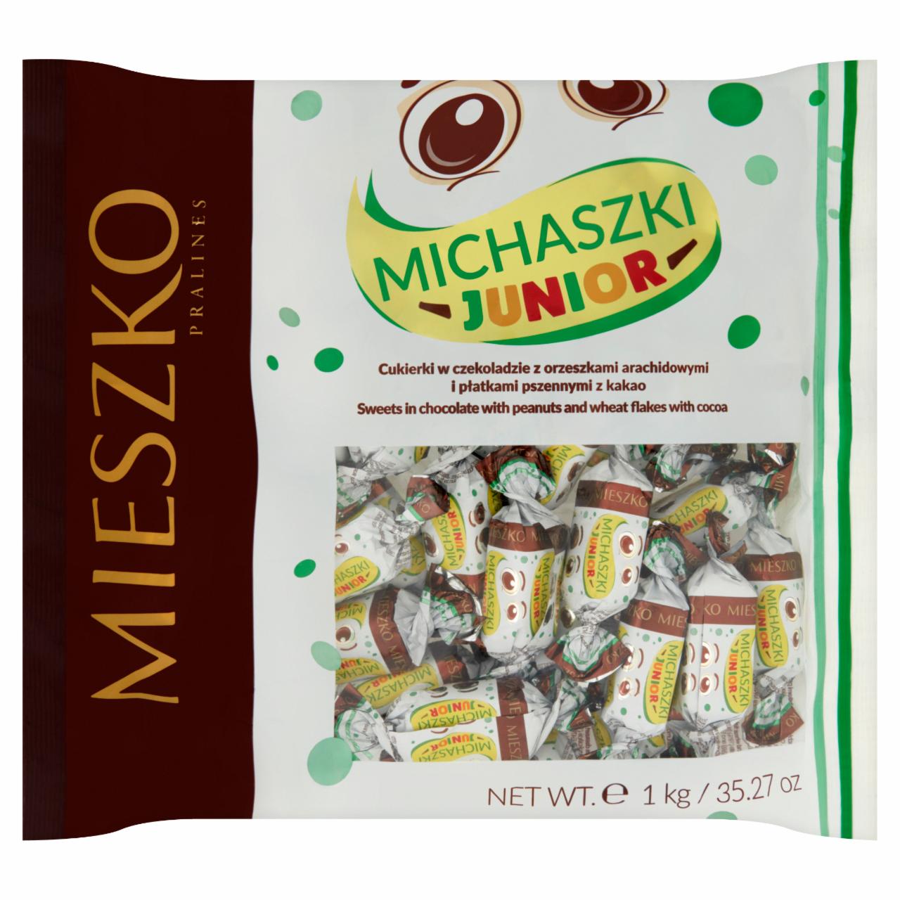 Zdjęcia - Mieszko Michaszki Junior Cukierki w czekoladzie z orzeszkami arachidowymi i płatkami kakaowymi 1 kg