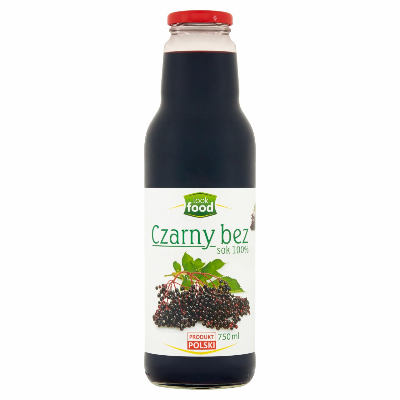 Zdjęcia - Look Food Sok 100% czarny bez 750 ml