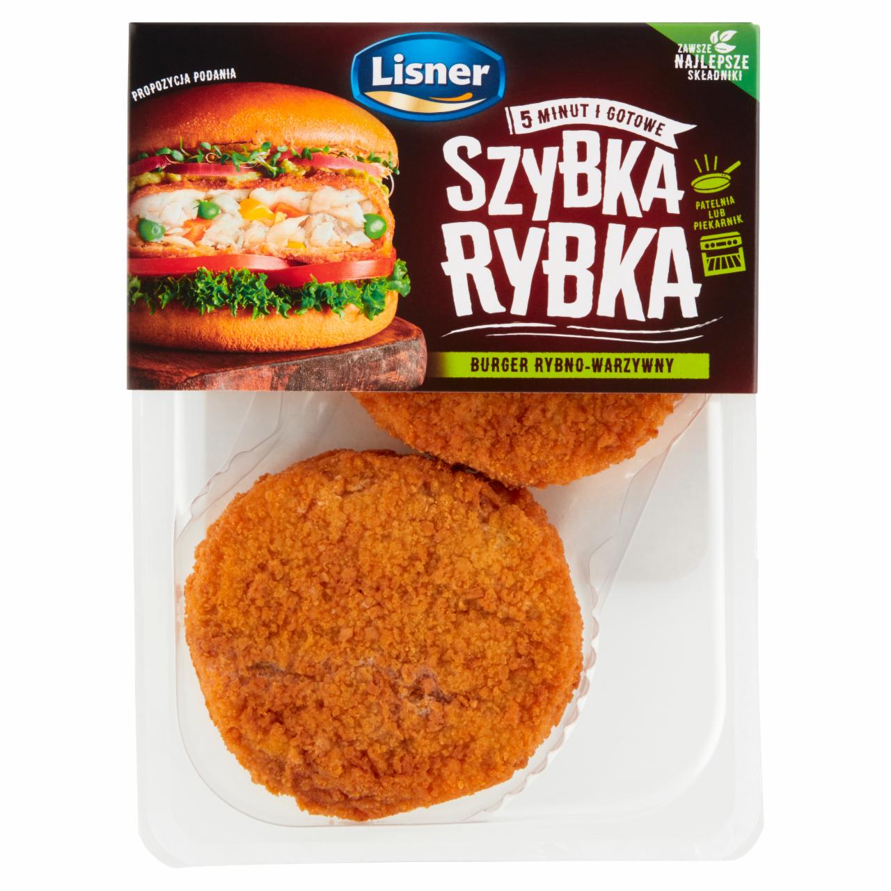 Zdjęcia - Lisner Szybka rybka Burger rybno-warzywny 130 g