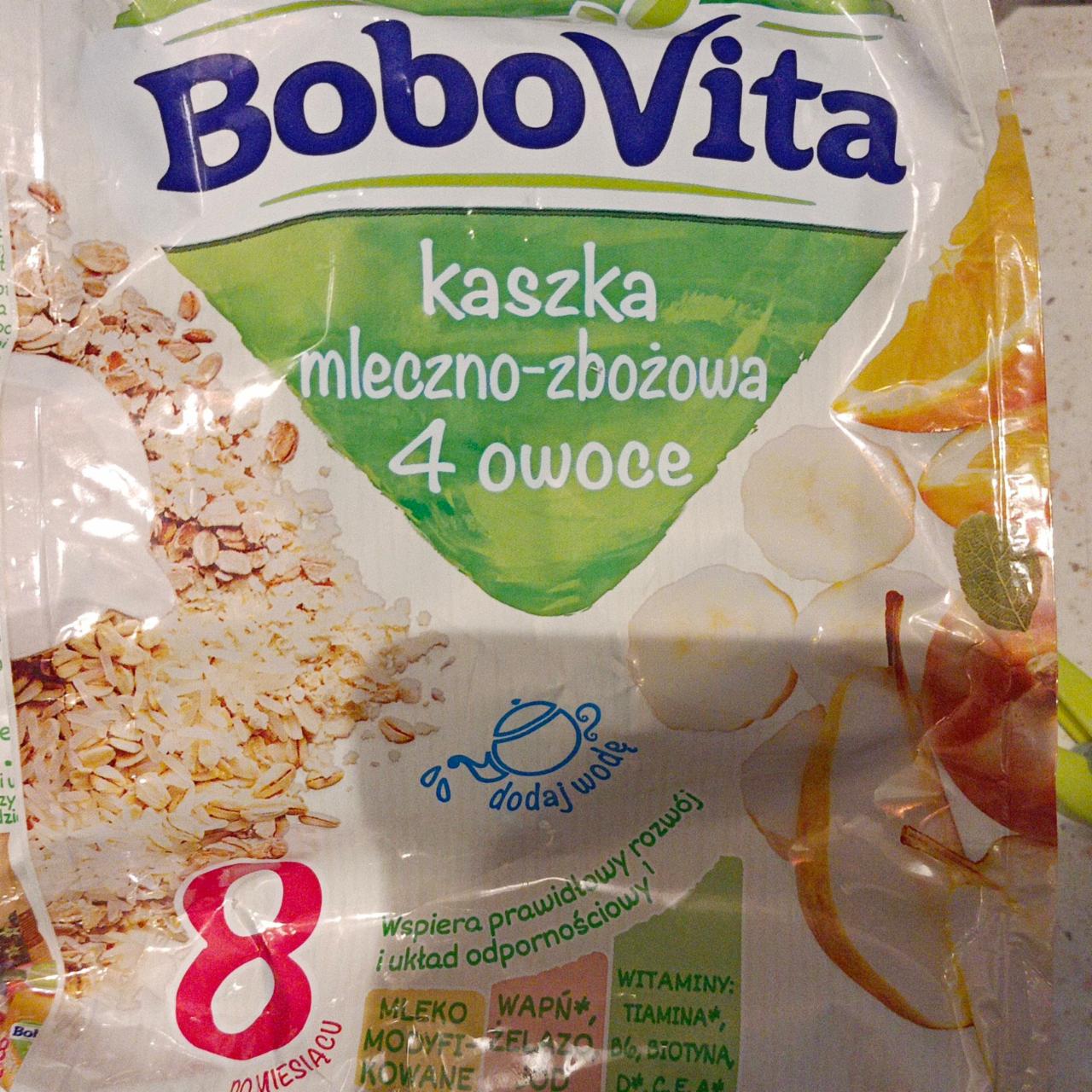 Zdjęcia - BoboVita Kaszka mleczno-zbożowa 4 owoce po 8 miesiącu 230 g