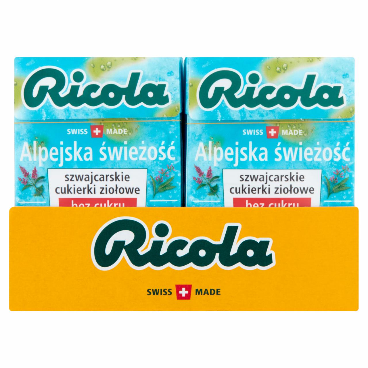 Zdjęcia - Ricola Szwajcarskie cukierki ziołowe alpejska świeżość 20 x 27,5 g