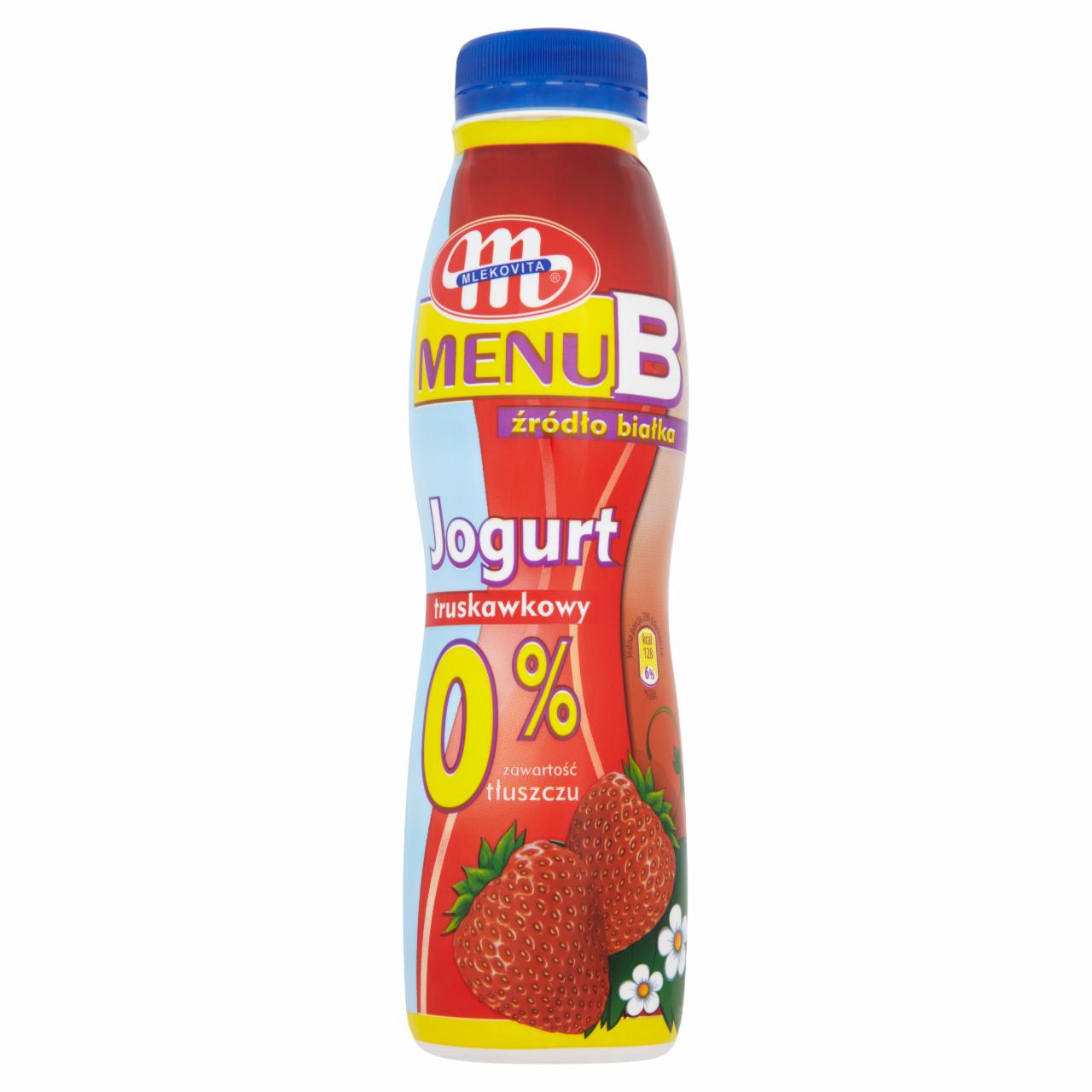 Zdjęcia - Mlekovita Menu B Jogurt truskawkowy 400 g