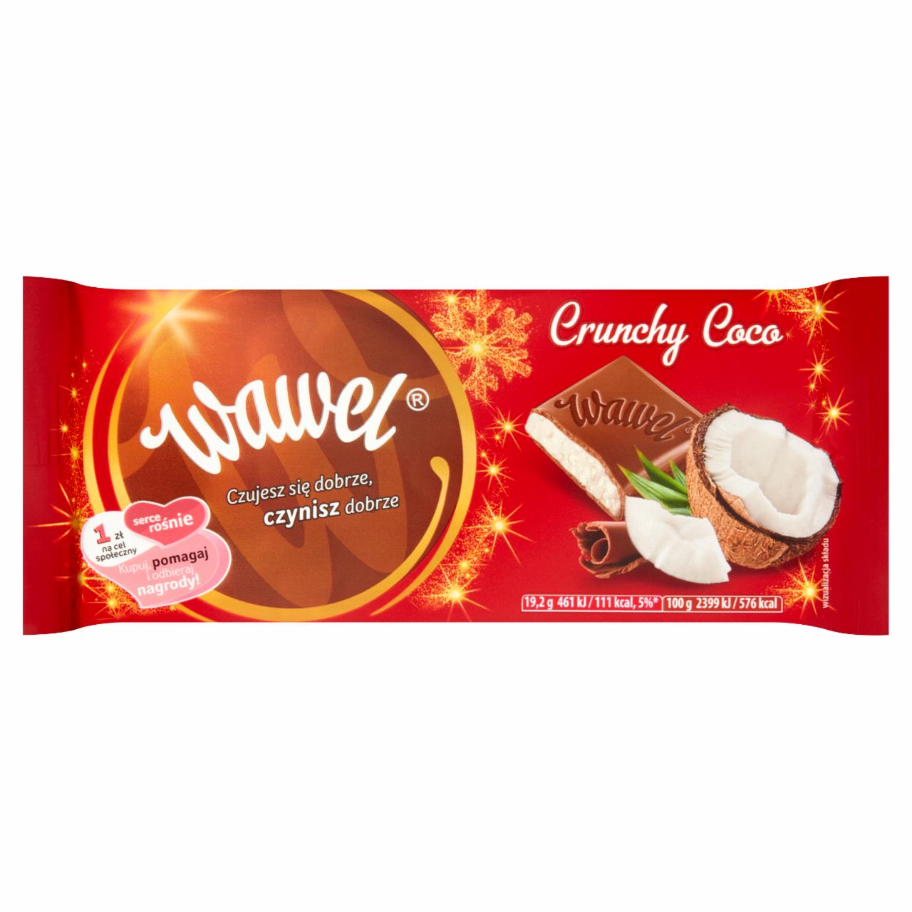 Zdjęcia - Wawel Crunchy Coco Czekolada mleczna nadziewana 96 g