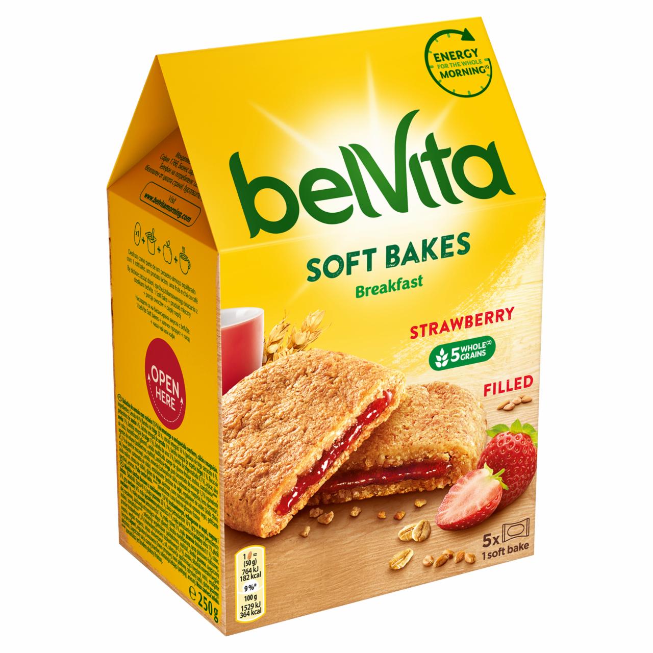 Zdjęcia - belVita Breakfast Ciastka zbożowe z nadzieniem truskawkowym 250 g