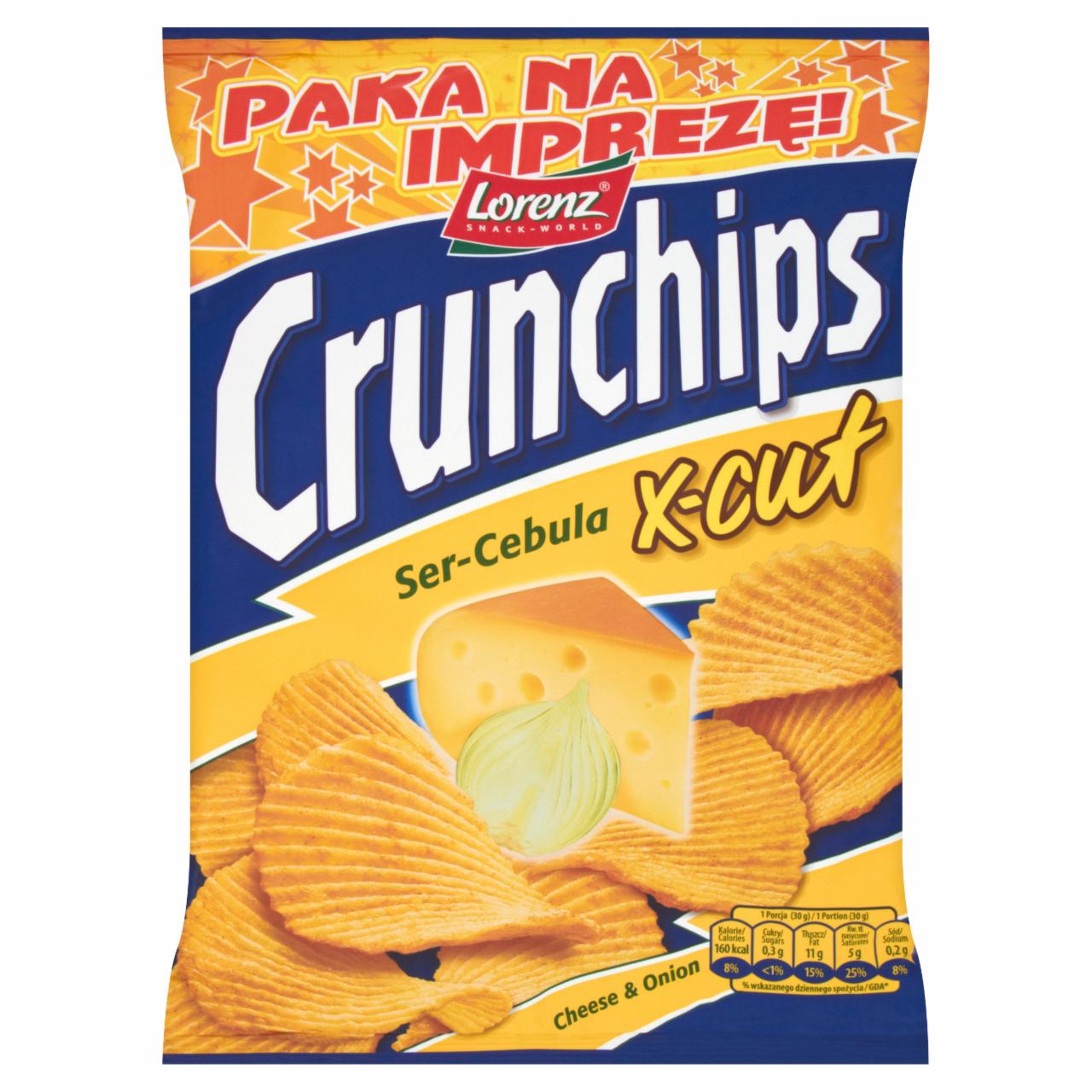 Zdjęcia - Crunchips X-Cut Ser-Cebula Chipsy ziemniaczane 250 g