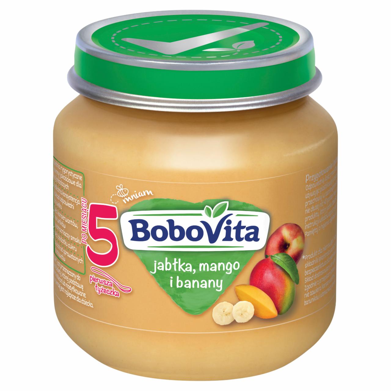 Zdjęcia - BoboVita Jabłka mango i banany po 5 miesiącu 125 g