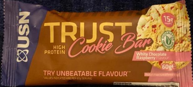 Zdjęcia - Trust High Protein Cookie Bar White Chocolate Raspberry USN