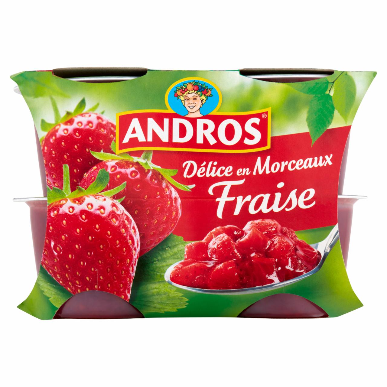 Zdjęcia - Andros Deser owocowy z truskawek i czerwonych porzeczek 400 g (4 sztuki)