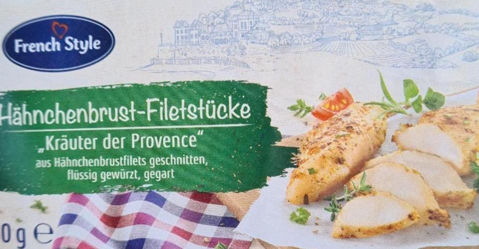 Filetstucke French - kalorie, odżywcze i wartości Hahnchenbrust Style kJ