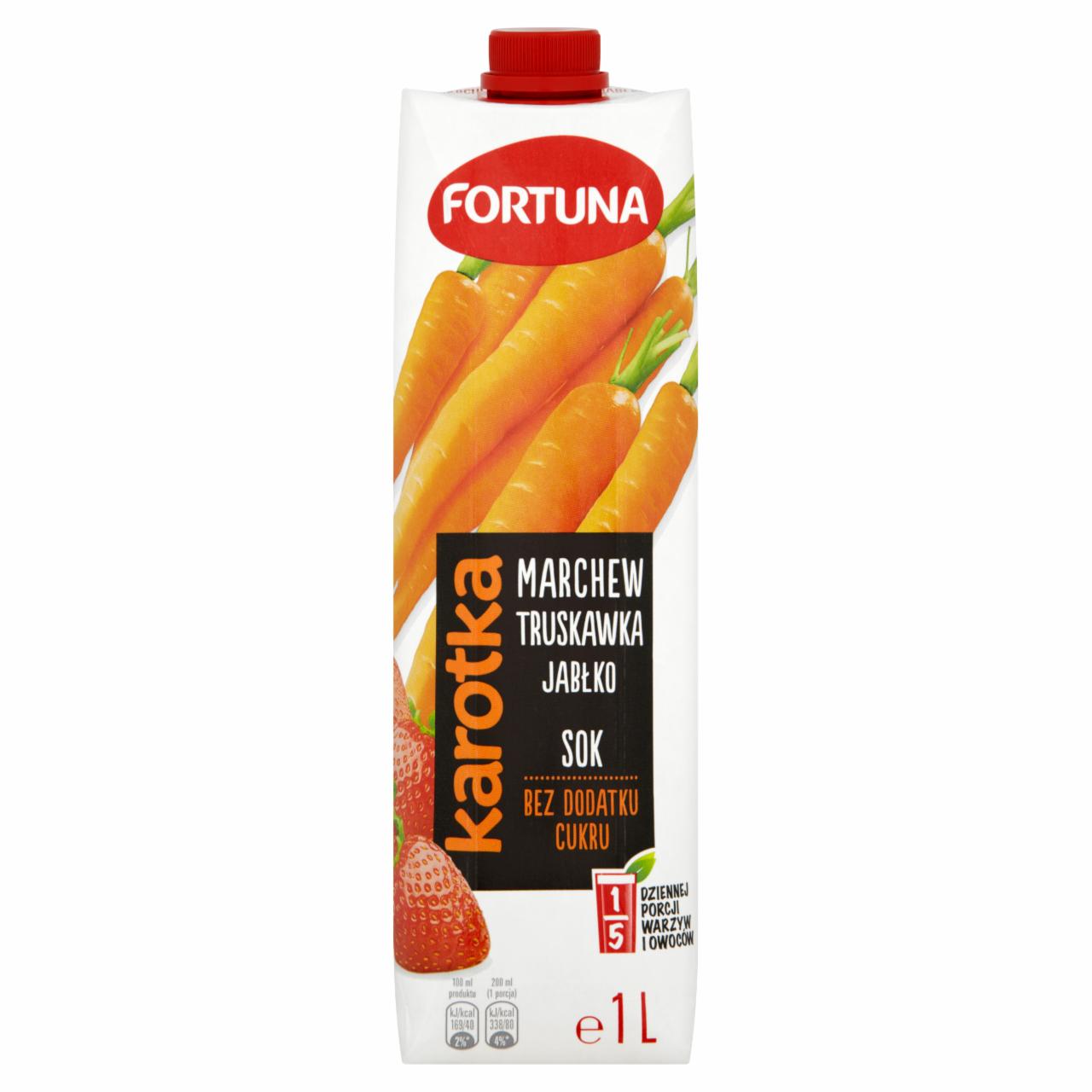 Zdjęcia - Fortuna Karotka Marchew truskawka jabłko Sok 1 l