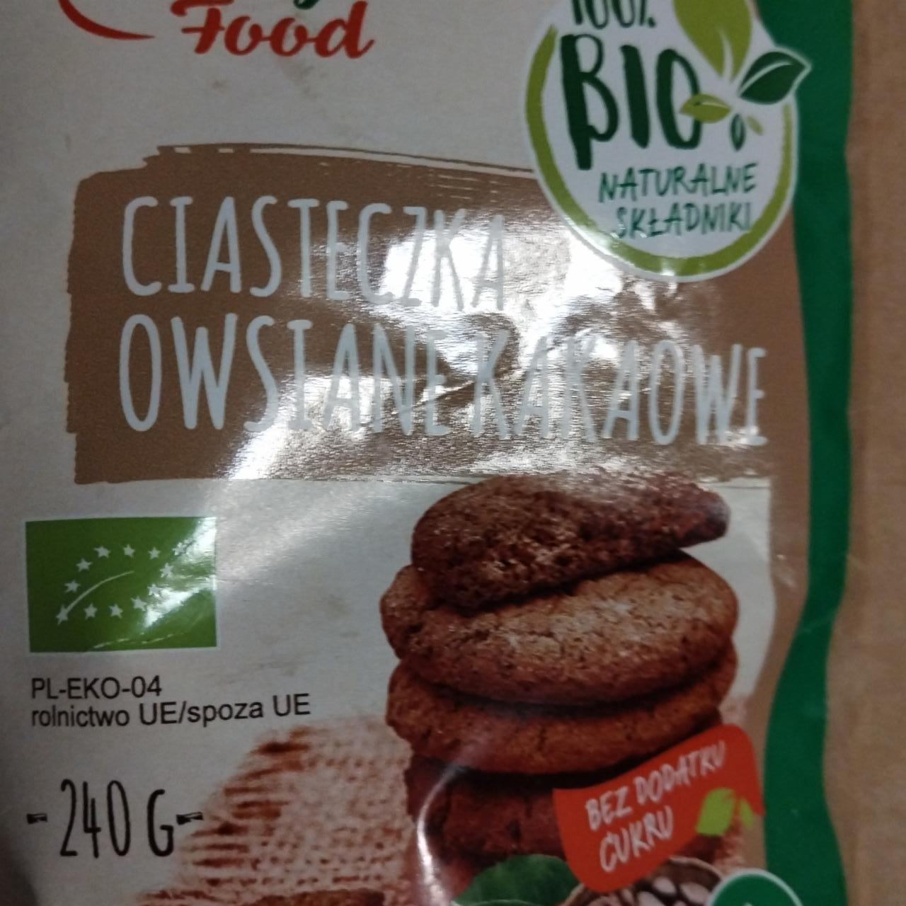 Zdjęcia - Bio Ciasteczka owsiane kakaowe bez dodatku cukru Vitally Food