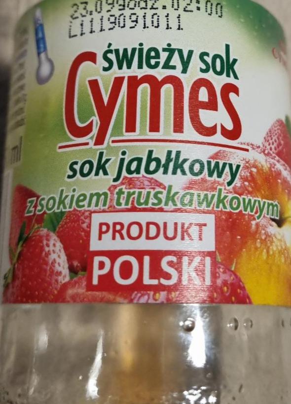 Zdjęcia - Cymes świeży sok jabłkowy z sokiem truskawkowym