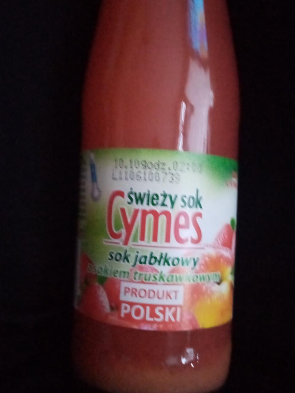Zdjęcia - Cymes świeży sok jabłkowy z sokiem truskawkowym